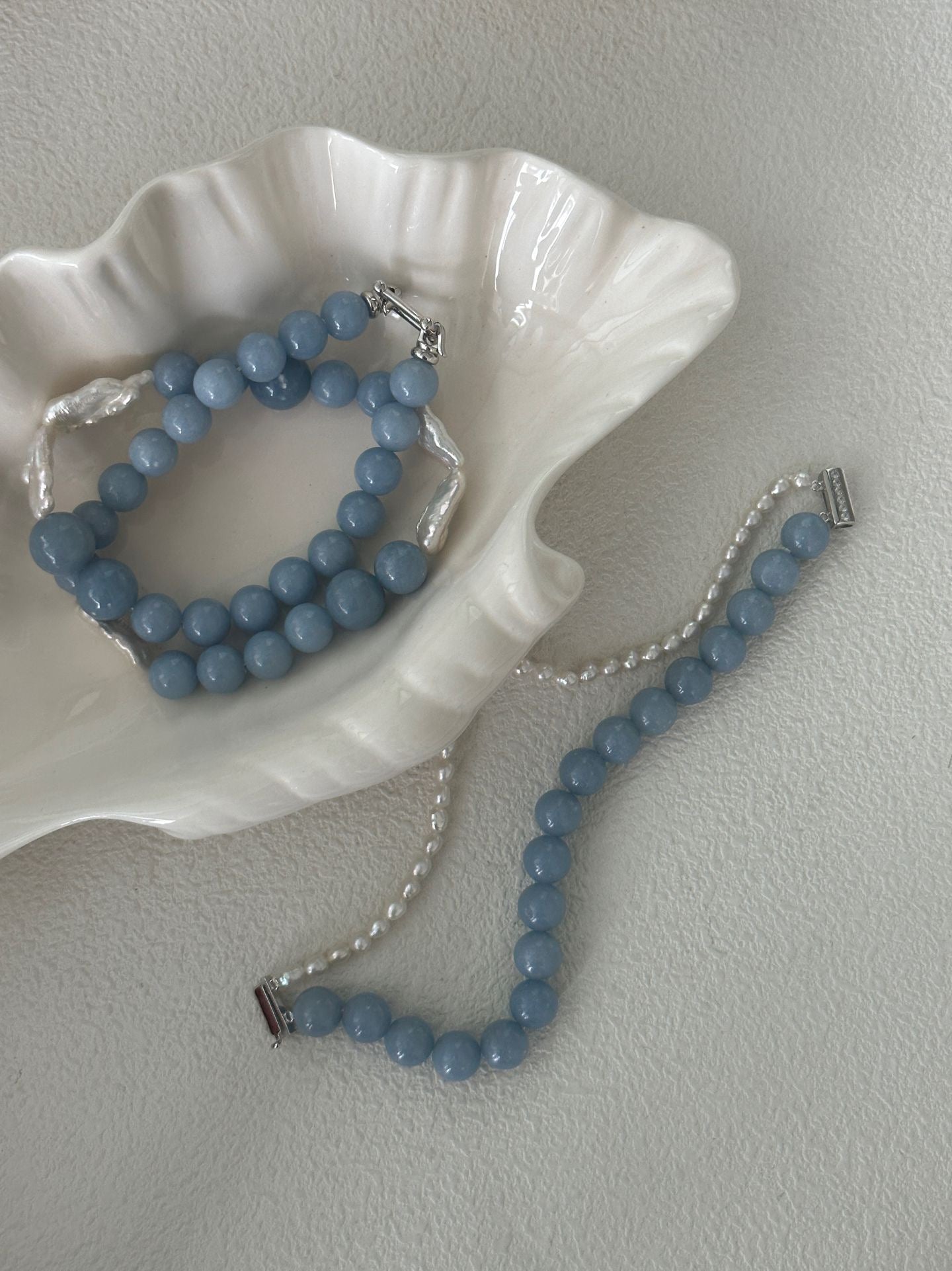 Sommarblå Pearl Bracelet