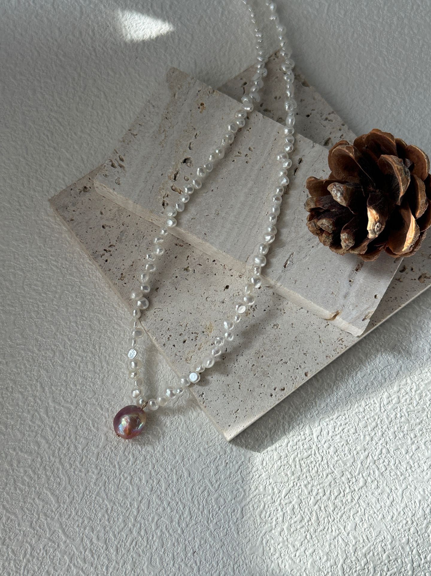 Dusk Pearl Orbit Necklace