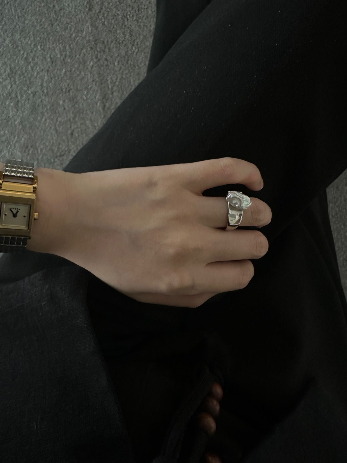 Elderflower Keshi Pearl Ring