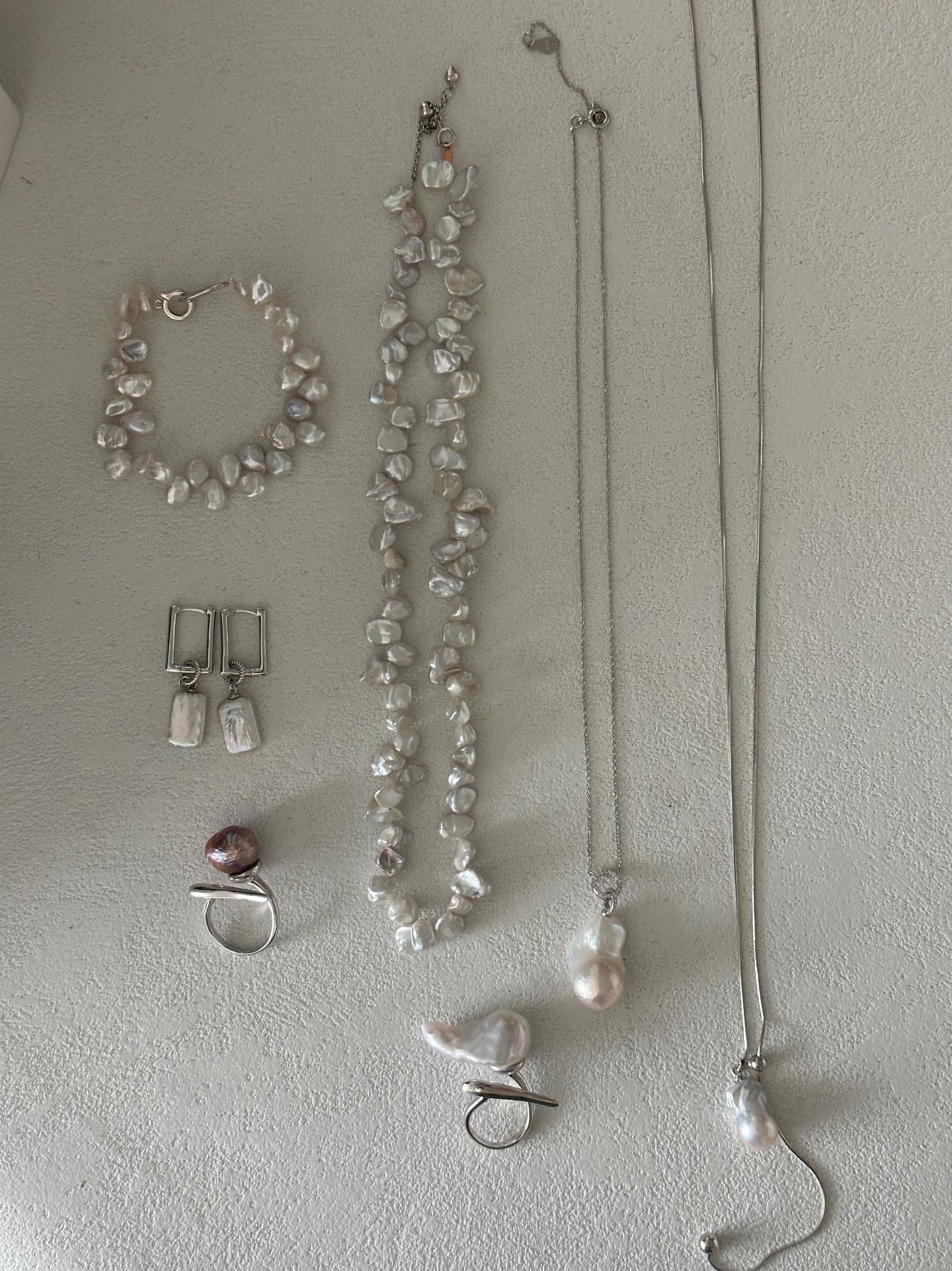 Elderflower Keshi Pearl Necklace