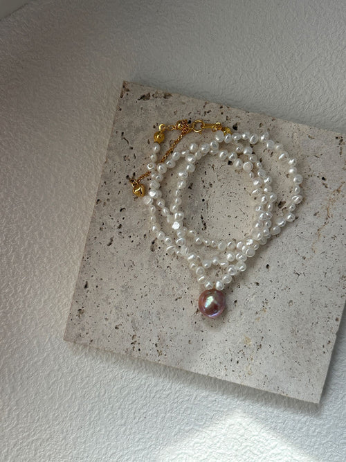Dusk Pearl Orbit Necklace