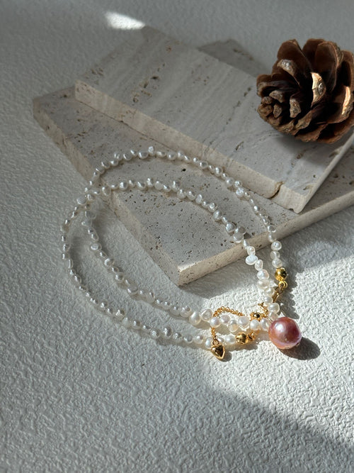 Dusk Pearl Orbit Necklace