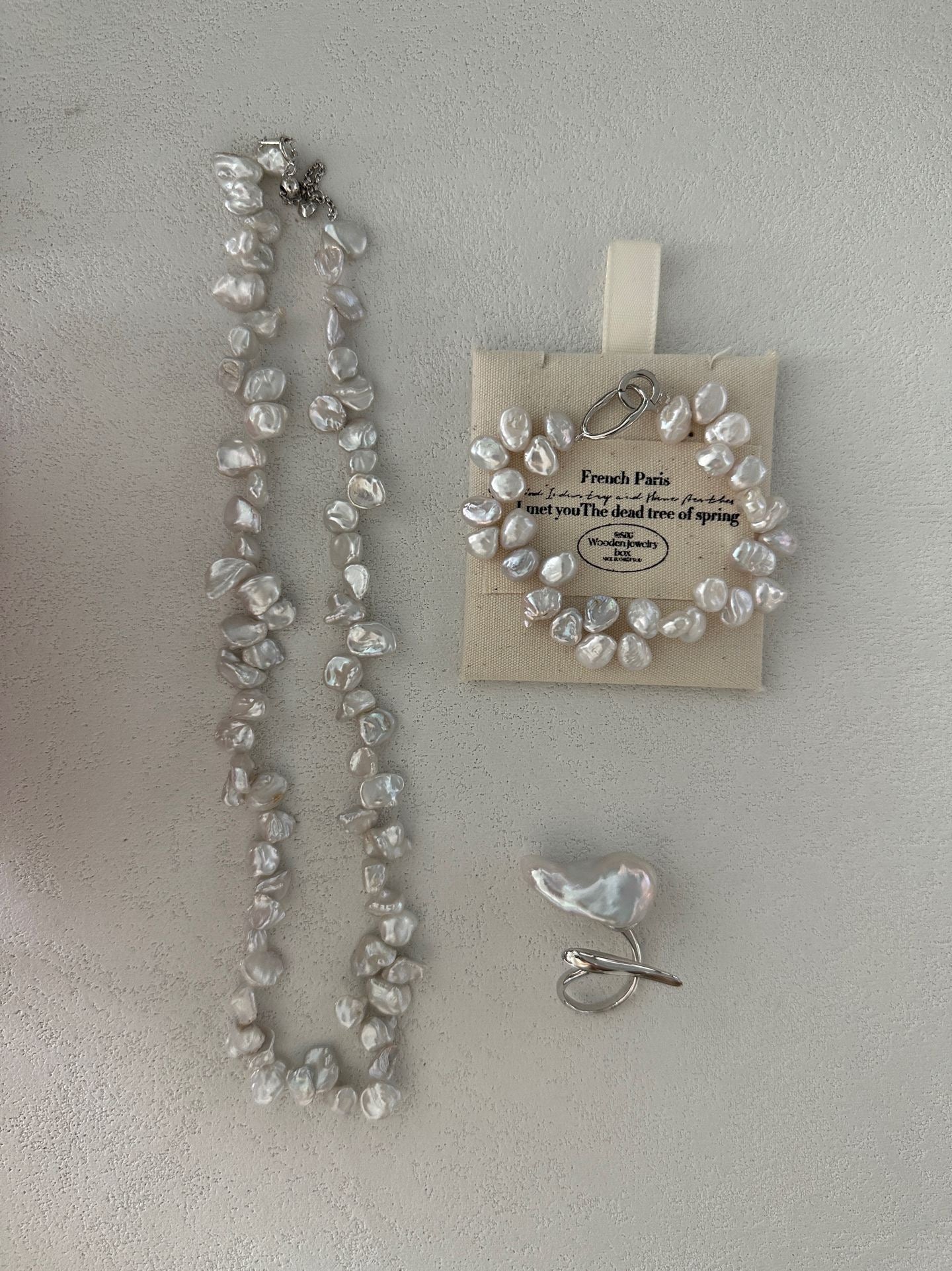 Elderflower Keshi Pearl Bracelet