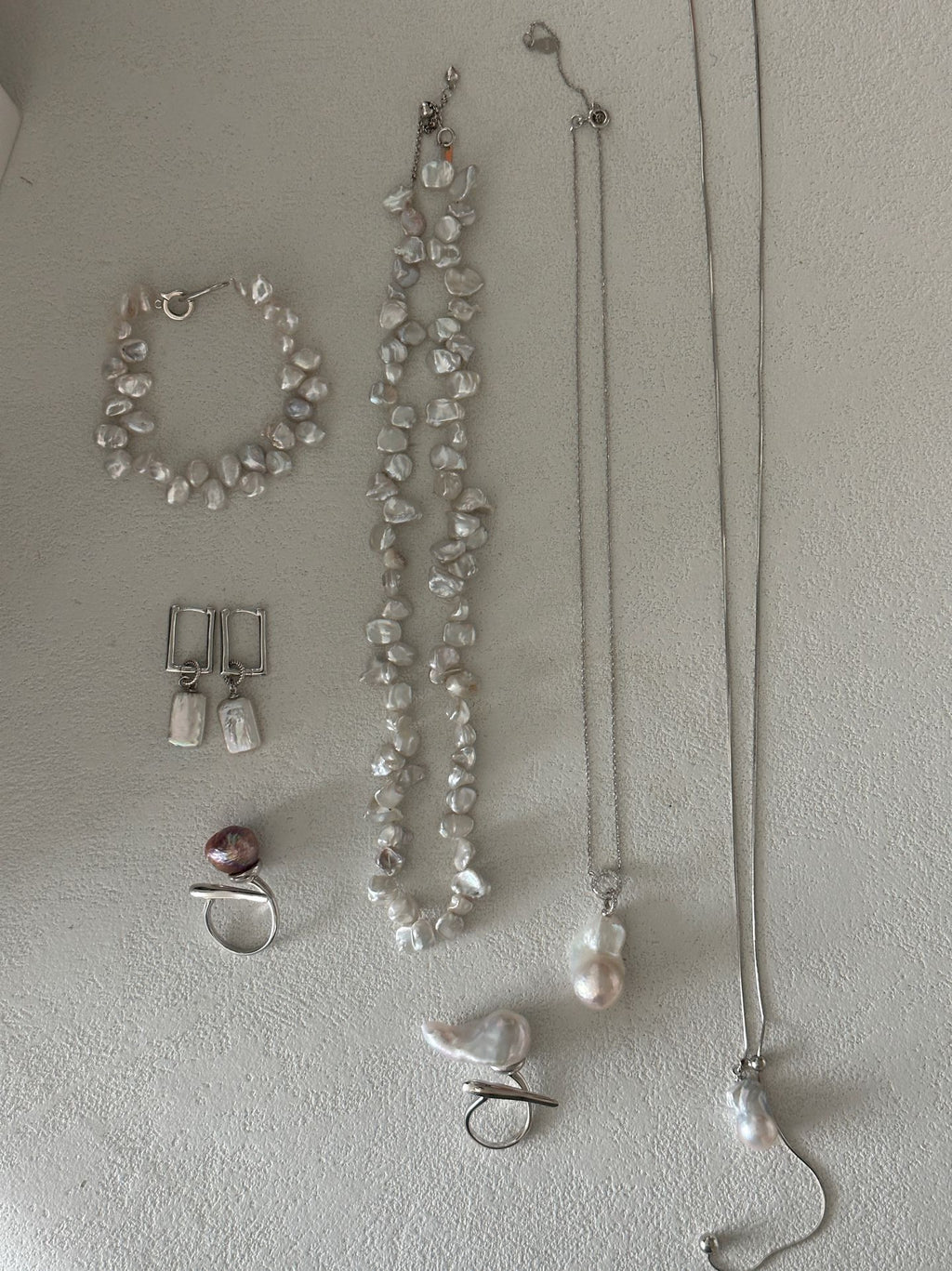 Elderflower Keshi Pearl Necklace